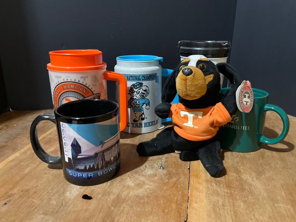 Sports Drinkware and  Plush Dog