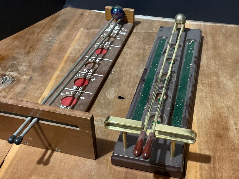 Shoot the Moon and Golf Tabletop Rolling Ball Games