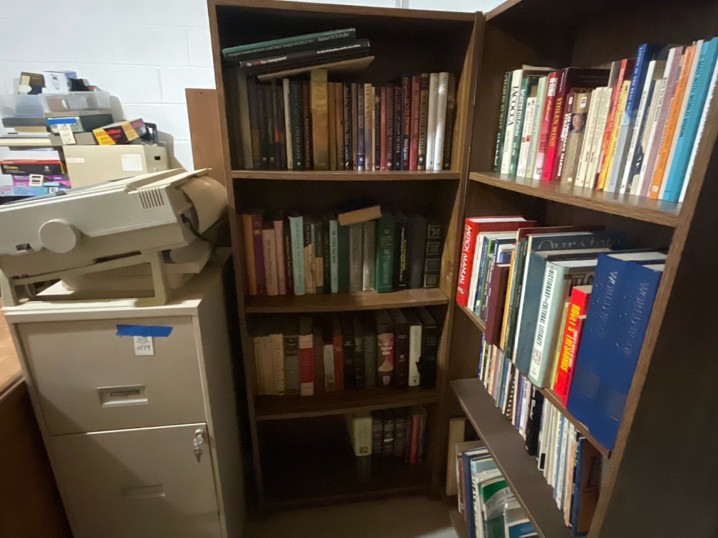 Brown Woodgrain Laminate Bookcase Shelf Unit