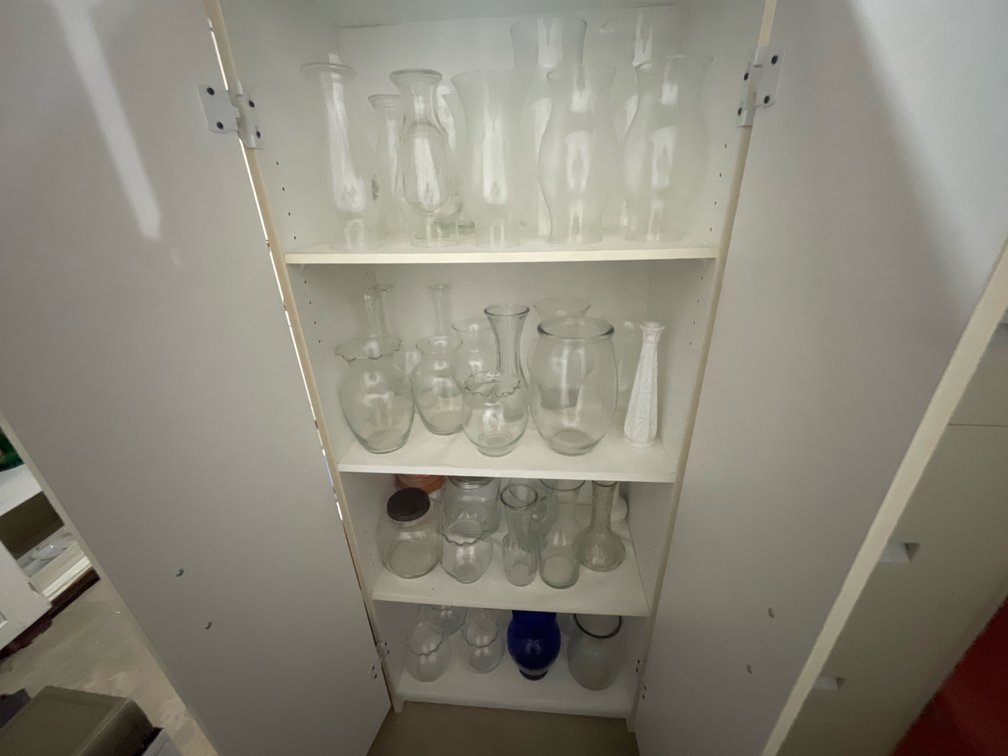 Glass Vases, Lamp Chimneys, Jars, and More