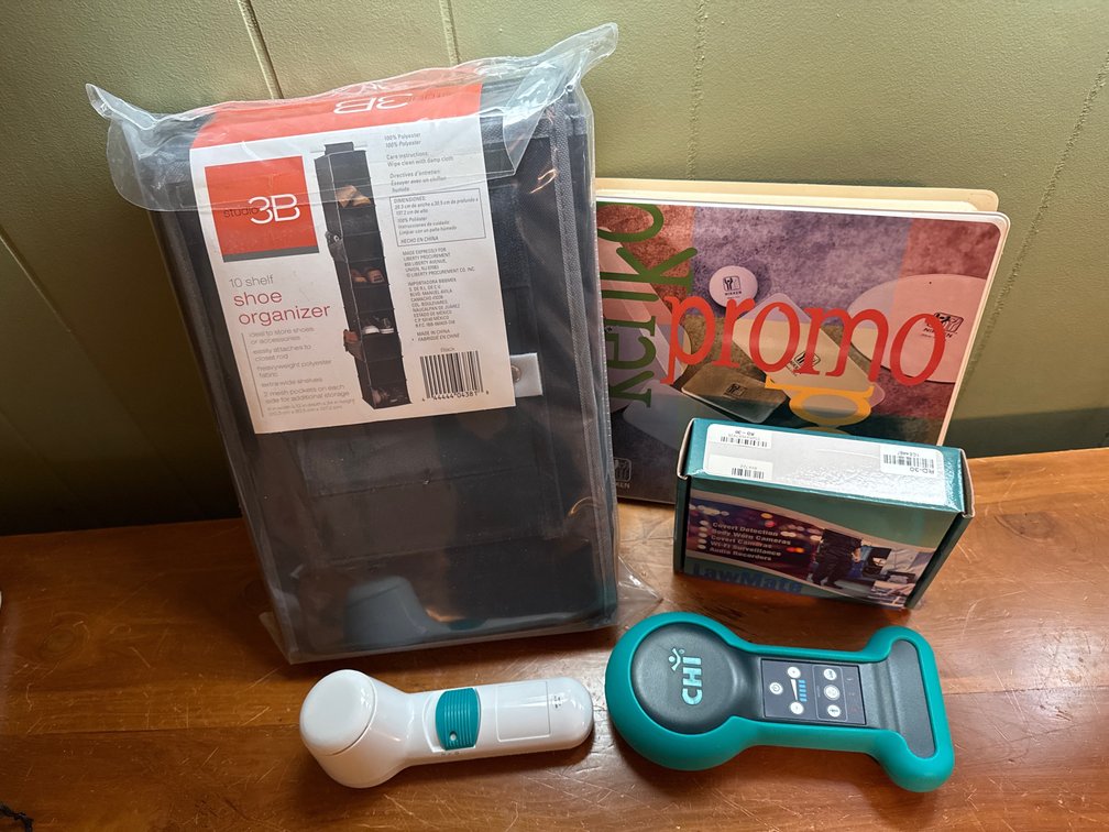 Hanging Shoe Organizer, Signal Detector, Massagers, and More
