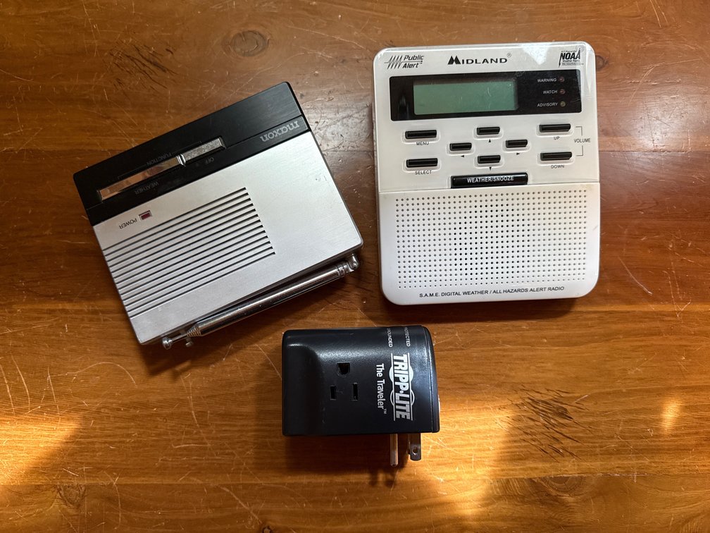 Weather Radios and Plug-In Surge Protector