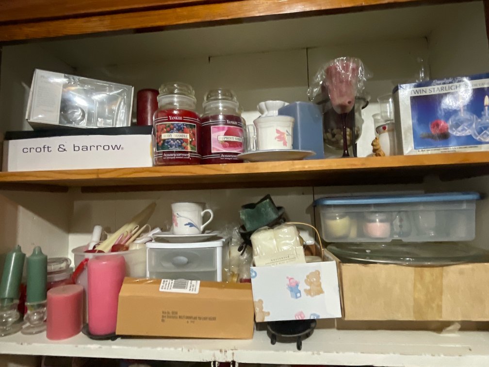 Candles, Candle Holders, Glassware, and More