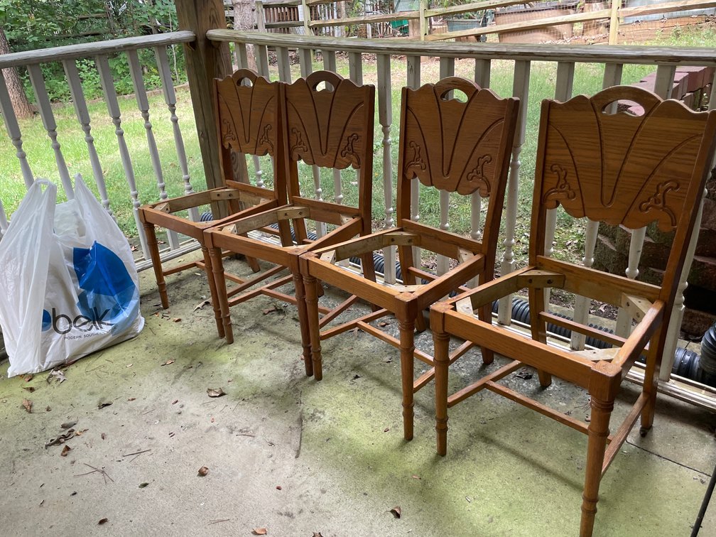Carved Wood Chair Frames, Stool Frames, and Cushions