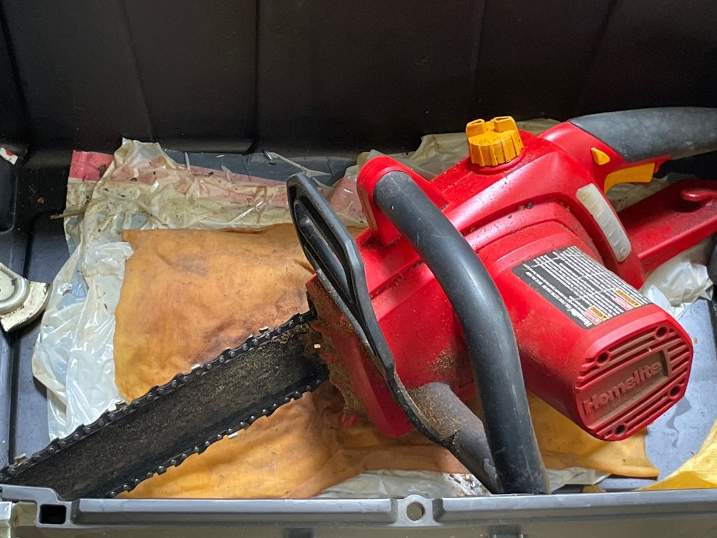 Homelite UT43100 Electric Chainsaw with Storage Trunk