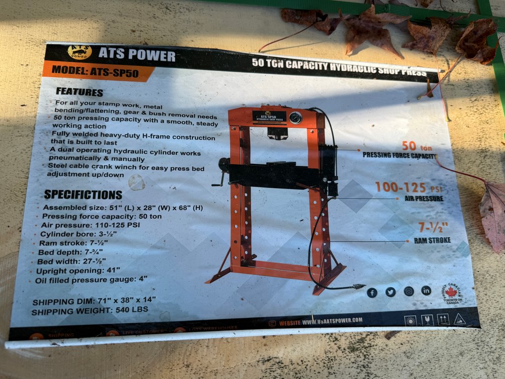 50 Ton Shop press