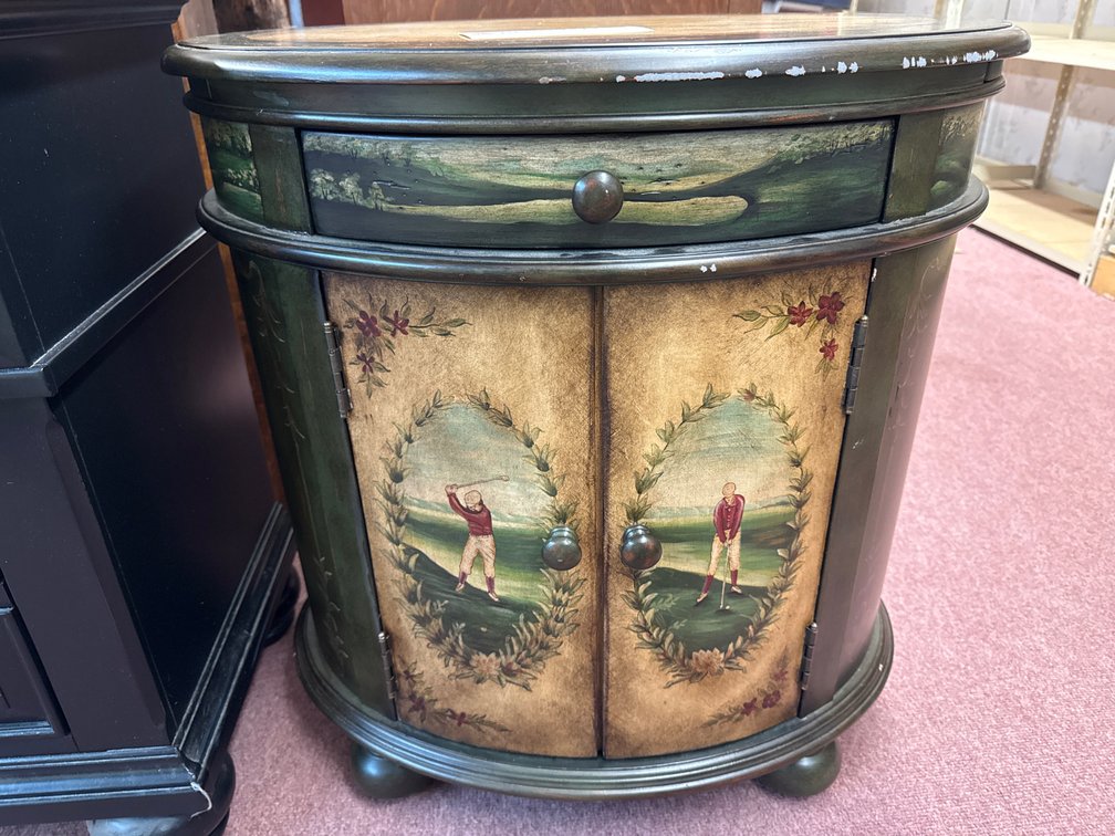 Golf Motif Accent Cabinet