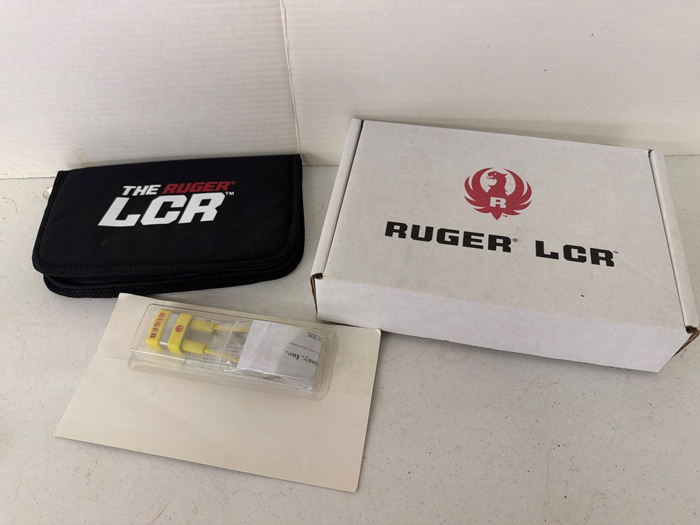 Ruger LCR Factory Box, Zippered Case, and Cable Lock