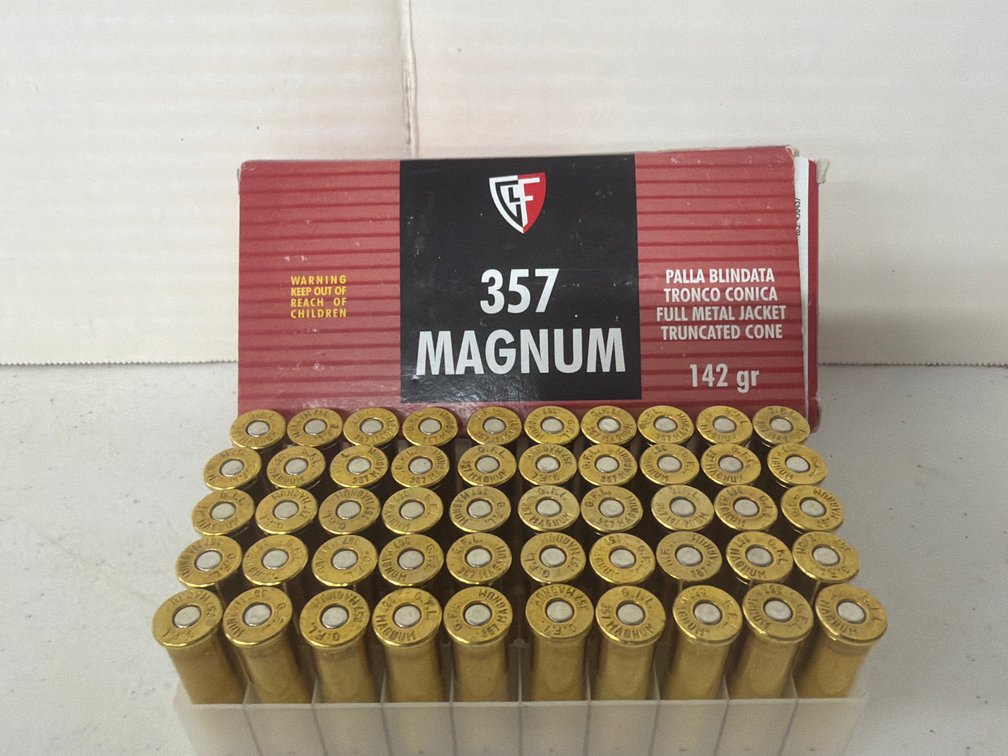 Fiocchi .357 Magnum 142 gr FMJTC Ammunition, 50 Rounds