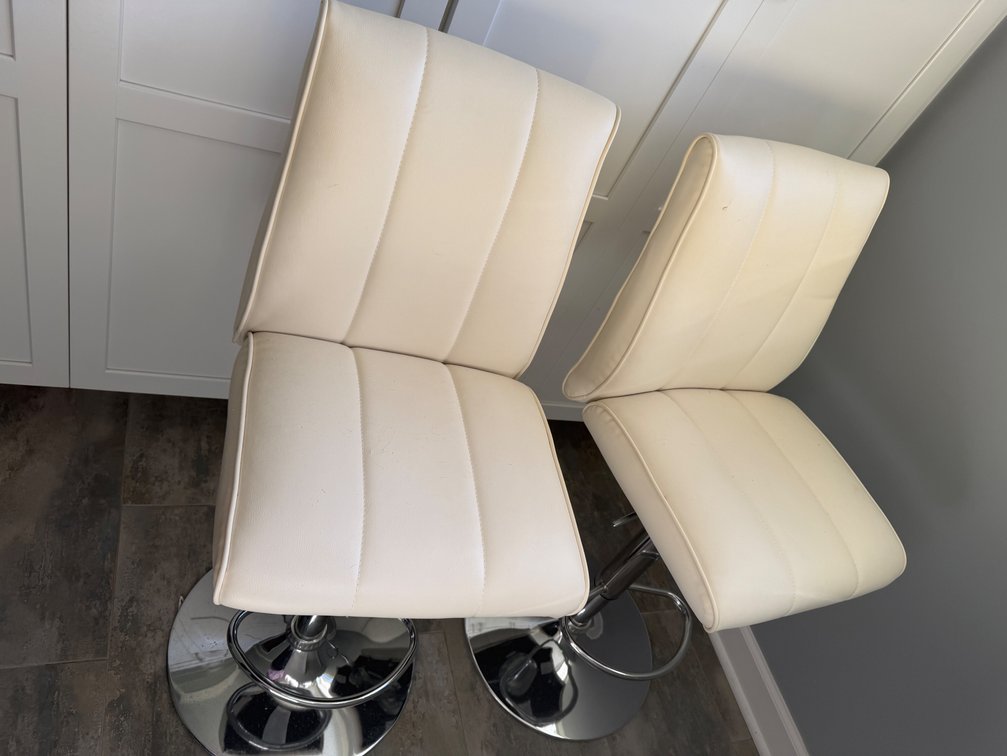 Belnick, Inc. Faux Leather Swivel Barstools