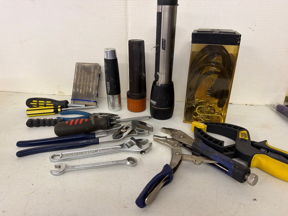 Hand Tools, Flashlights, Tie-Down Straps, and More