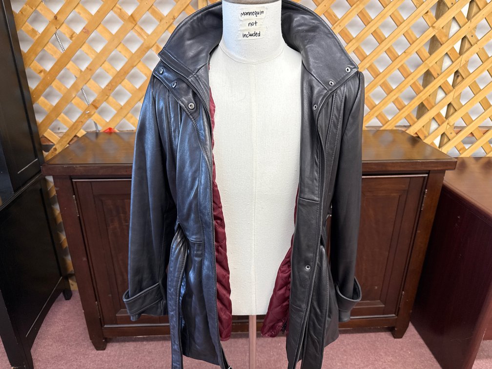 Pelle Studio Black Leather Coat