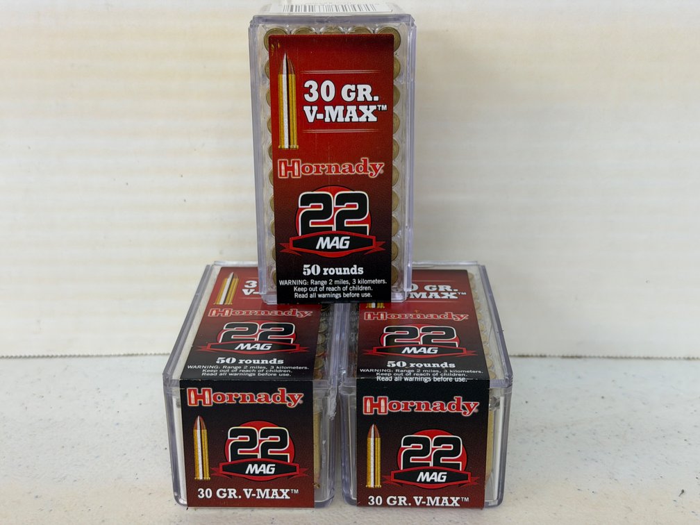 Hornady 22 Mag 30 GR. V-MAX Rimfire Ammunition
