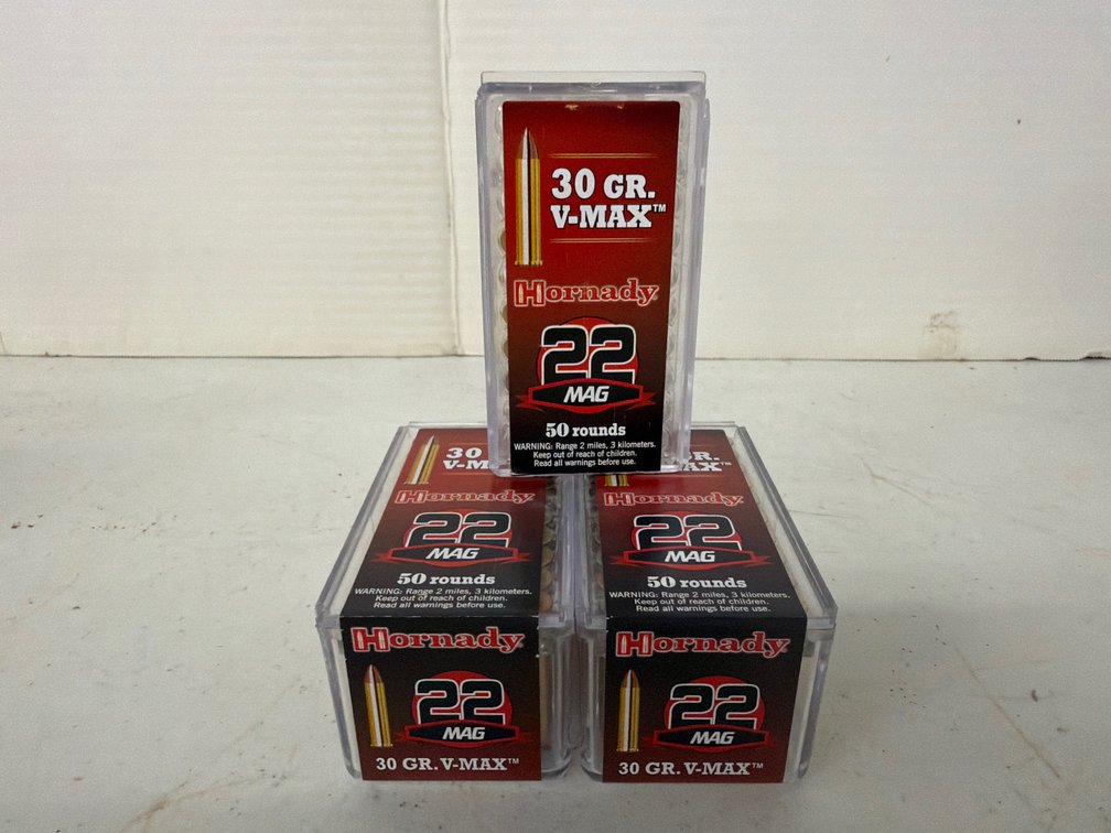 Hornady 22 Mag 30 Gr. V-Max Rimfire Ammunition