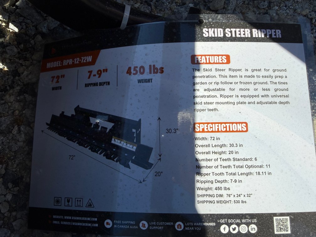 Skid Steer Ripper