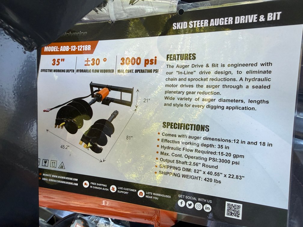 Auger Drive & Bit