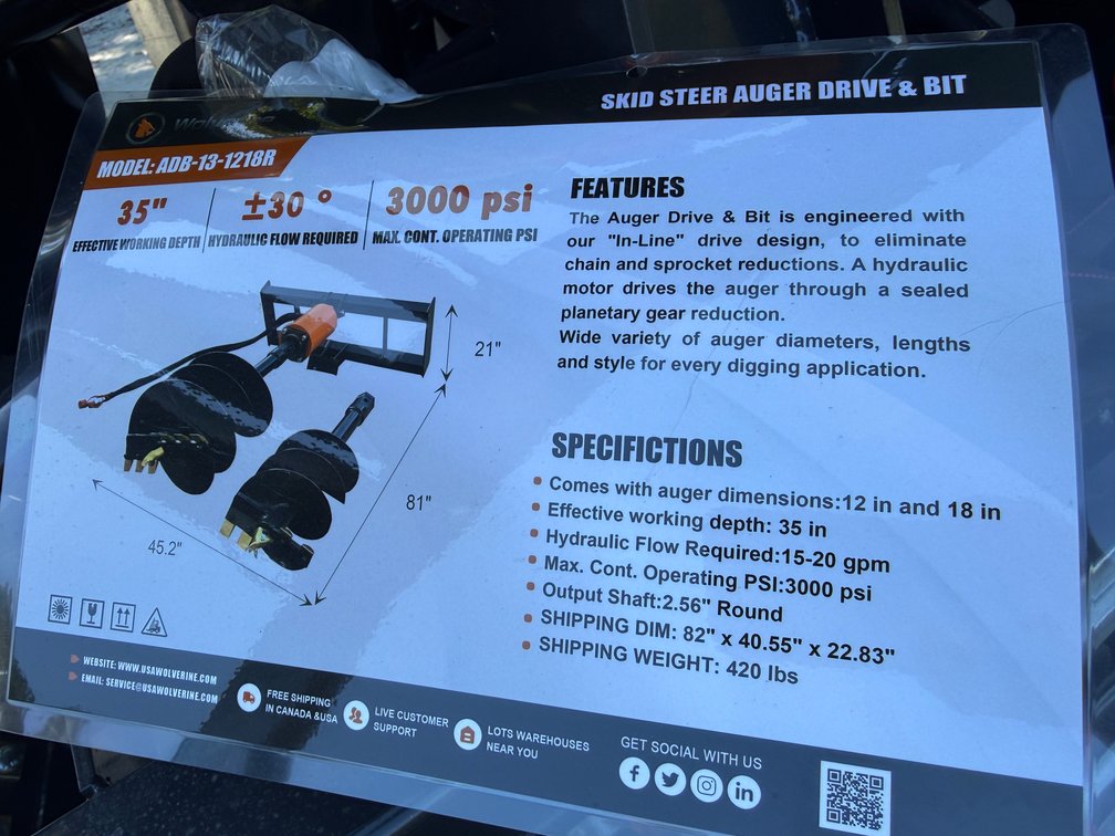 Auger Drive & Bit