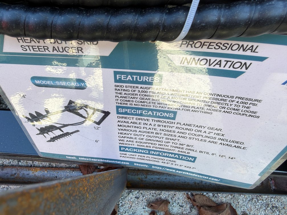 Skid Steer Auger