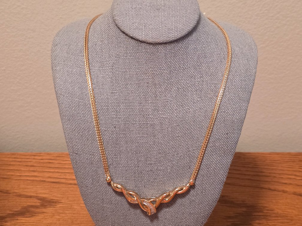 14K Gold Woven Necklace