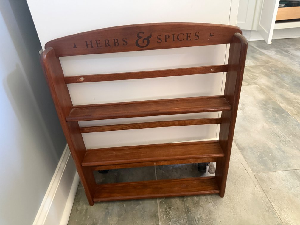 Wooden Three-Tier Wall-Mounted Spice Rack