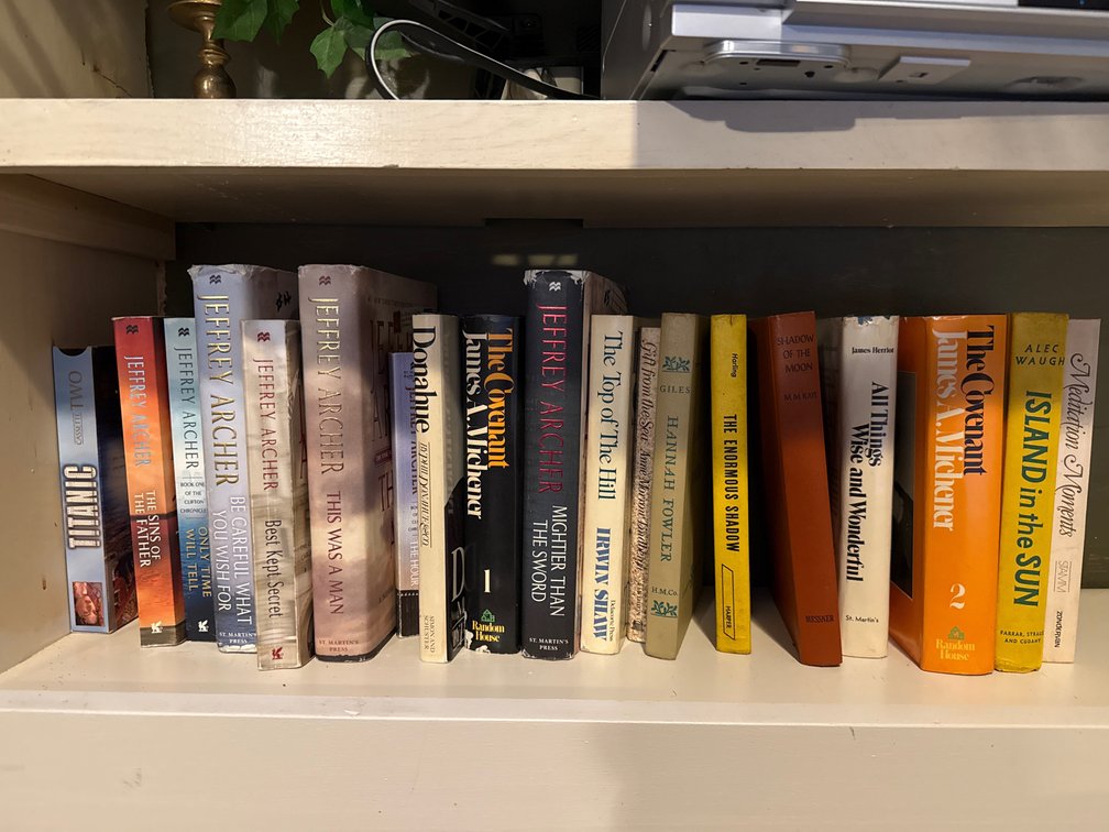 Hardcover and Paperback Books and Titanic VHS Tape