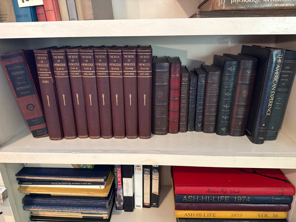 Hardcover Books, Yearbooks, and VHS Tapes