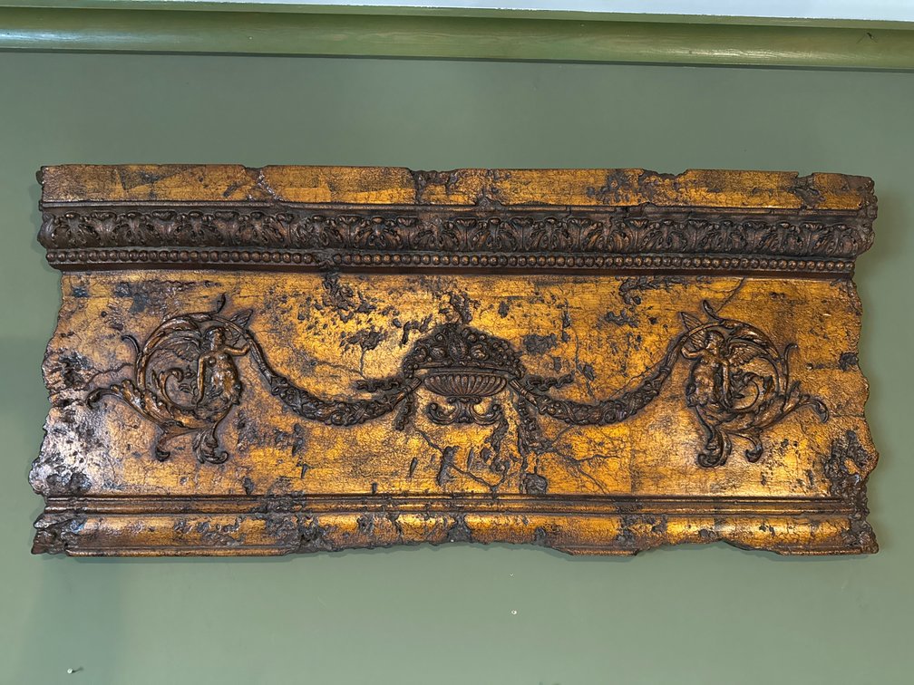 Gilded Architectural Relief Frieze Panel