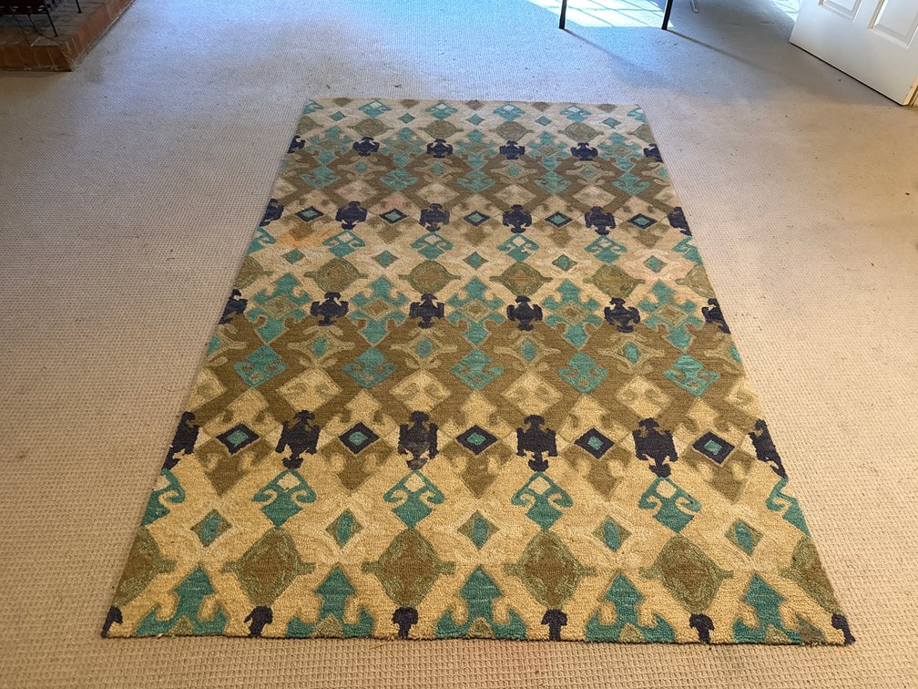 Geometric Patterned Area Rug, 94 x 60 in