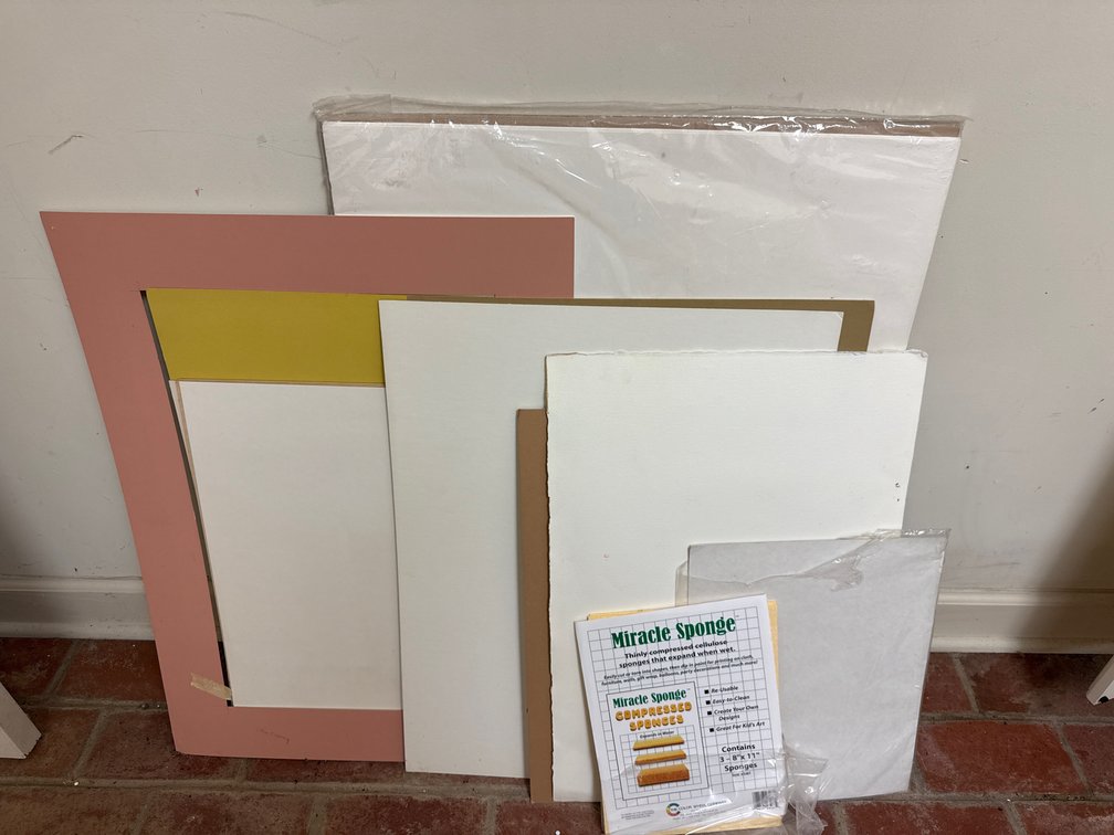Art Boards, Picture Mat Boards, and Miracle Sponges