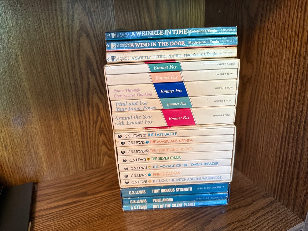 C.S. Lewis, Madeleine L'Engle, and Emmet Fox Paperback Books