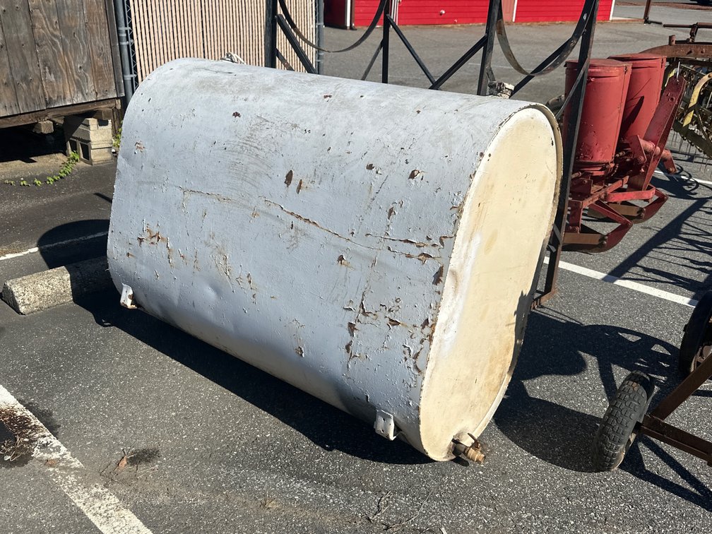 Vintage Galvanized Farm Fuel / Storage Tank with Stand