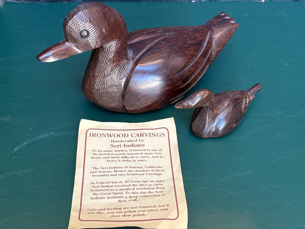 Seri Indians Ironwood Duck Figurines