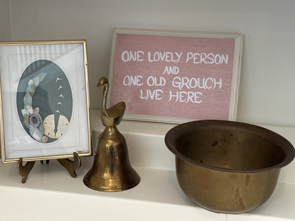 Shell Art, Brass Bell and Bowl
