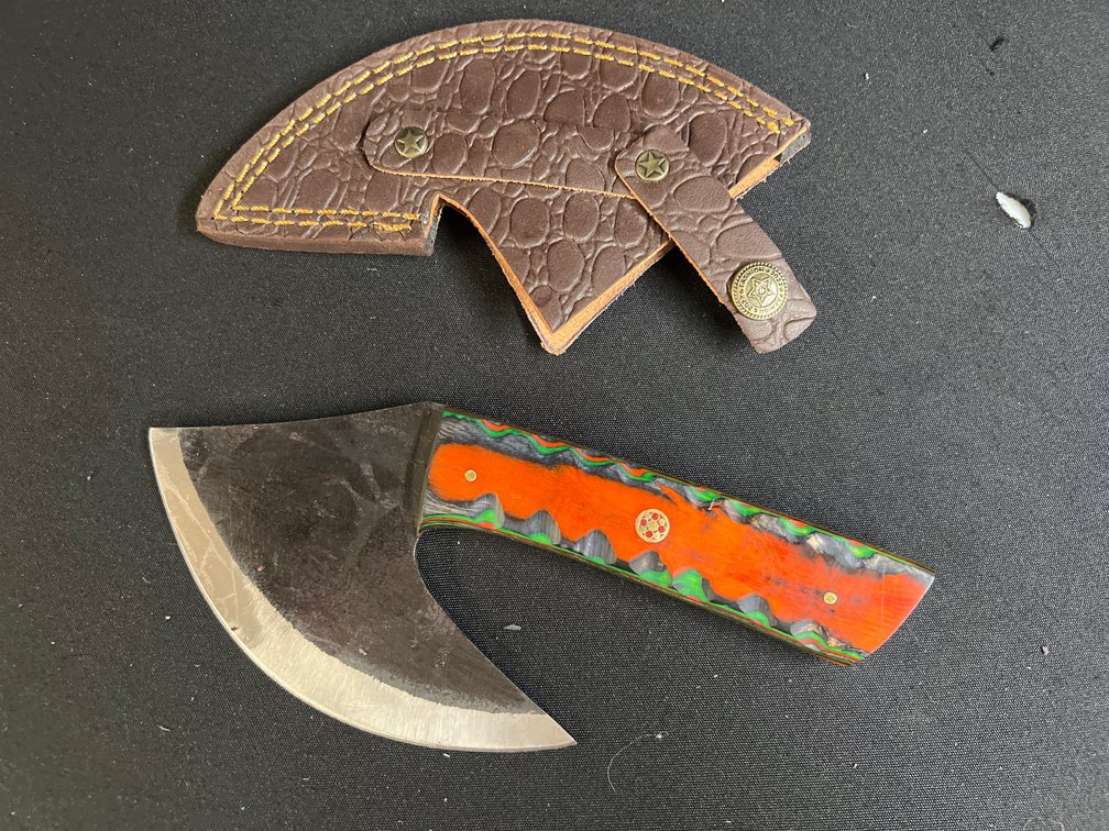 Axe Knife with Composite Handle and Sheath