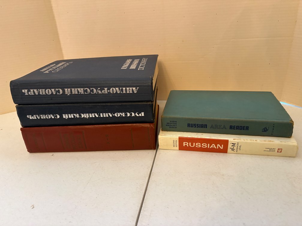 Russian Language Study and Dictionary Hardcover Books