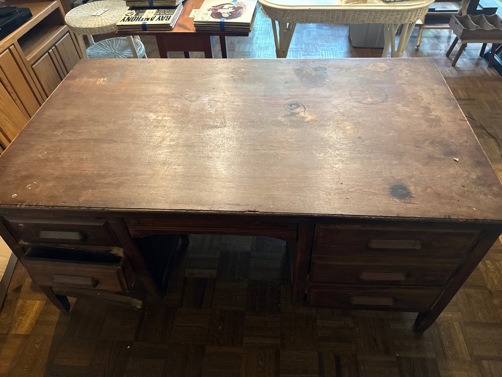 Wooden Double-Pedestal Executive Desk