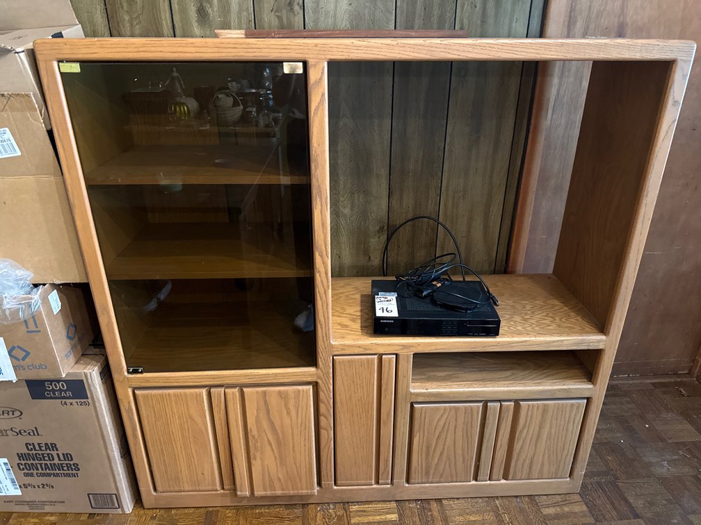 Oak Finish Entertainment Center