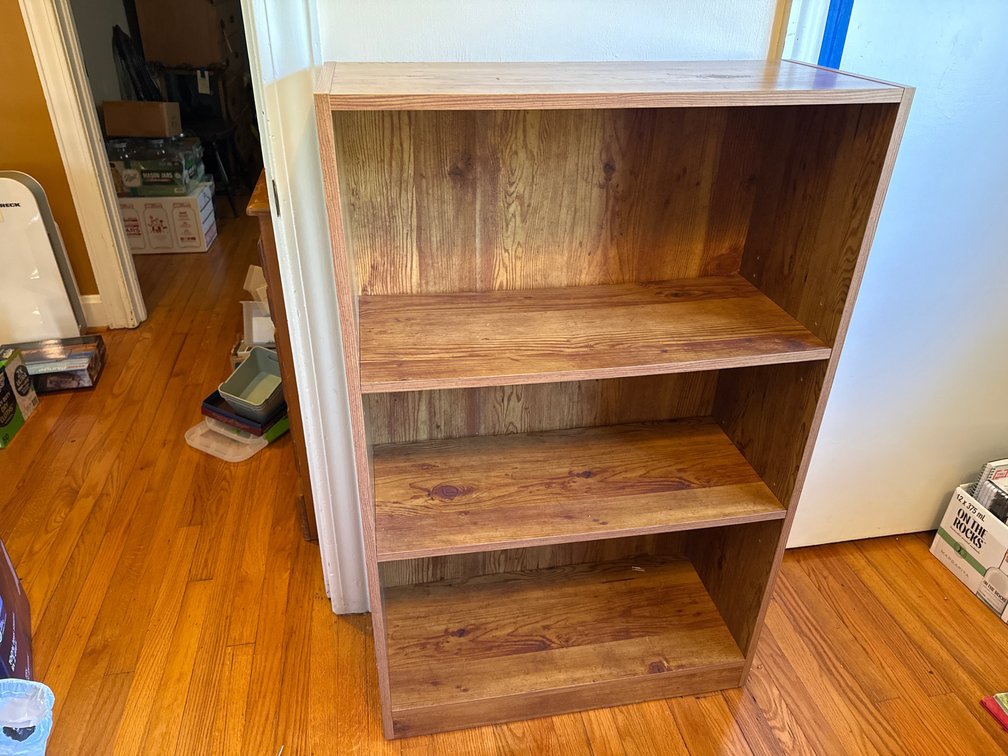 Wood-Grain Laminate Bookcase