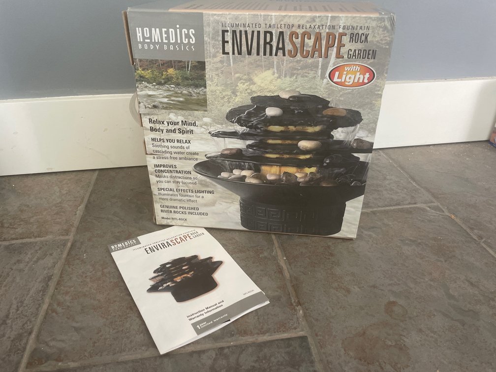 HoMedics EnviraScape WFL-ROCK Tabletop Relaxation Fountain