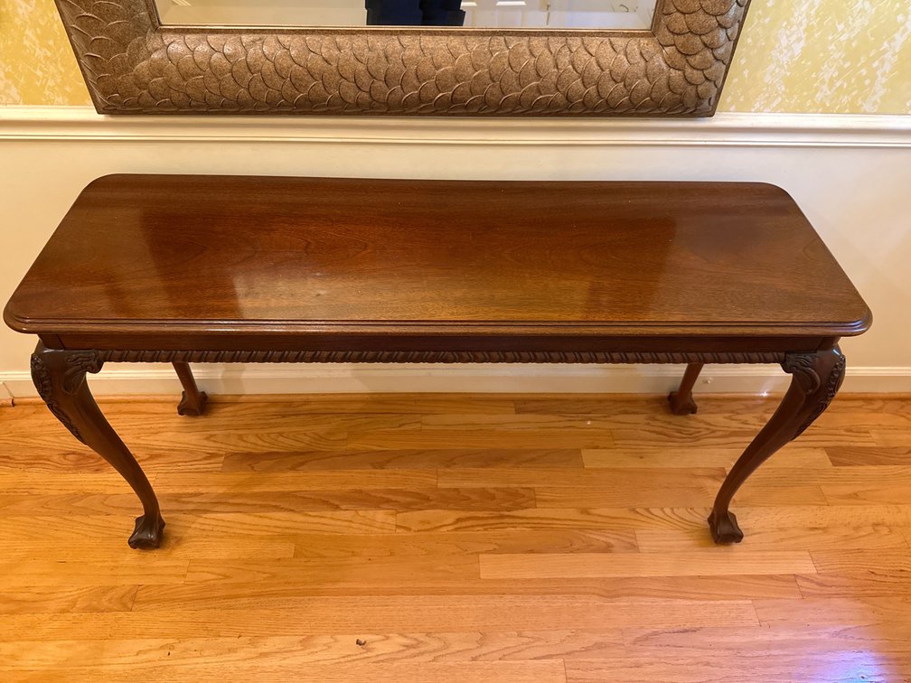 Councill Craftsmen Carved Wood Console Table