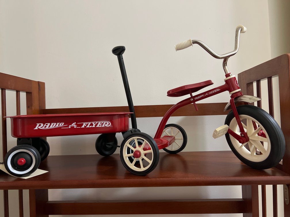 Radio Flyer Miniature Metal Wagon and Tricycle