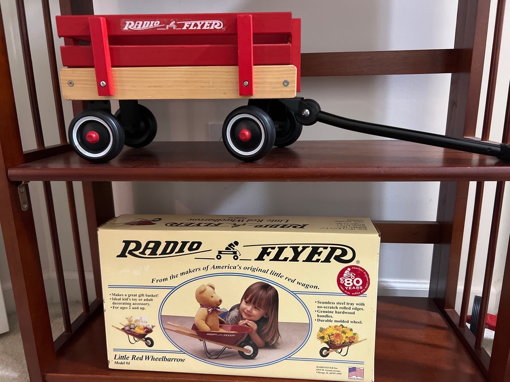 Radio Flyer Miniature Wagon & Little Red Wheelbarrow