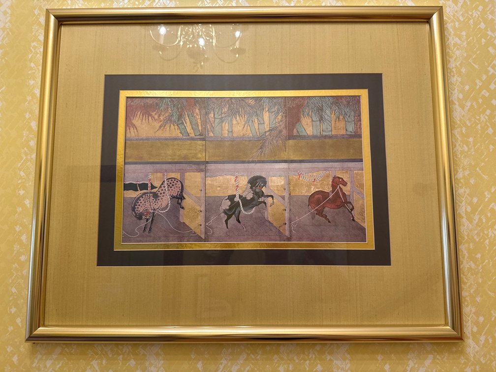 Pair of Framed Japanese-Style Horse Prints