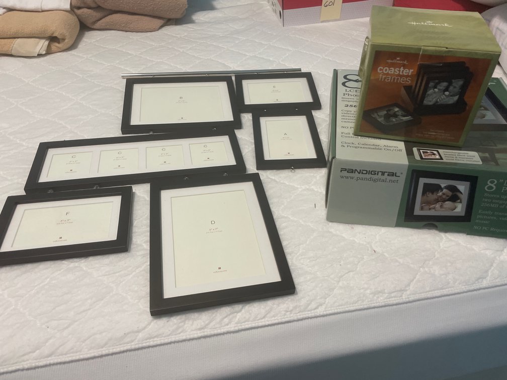 Digital Photo Frame, Hanging Collage Frame Set, and Coaster Frames
