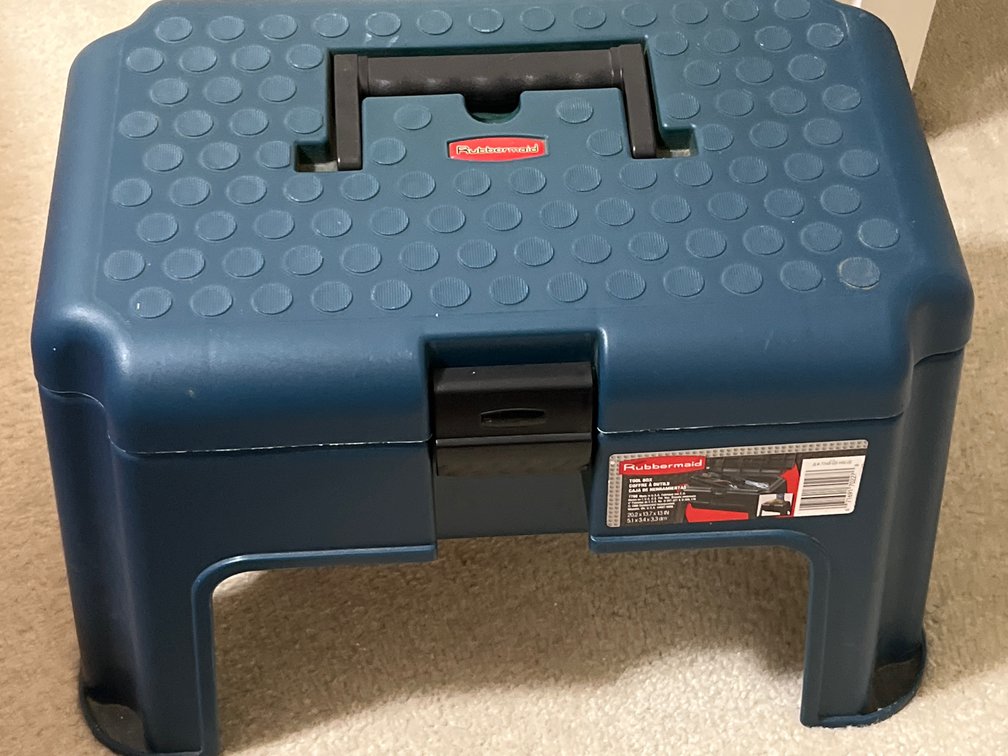 Rubbermaid Step Stool Tool Box & Tools