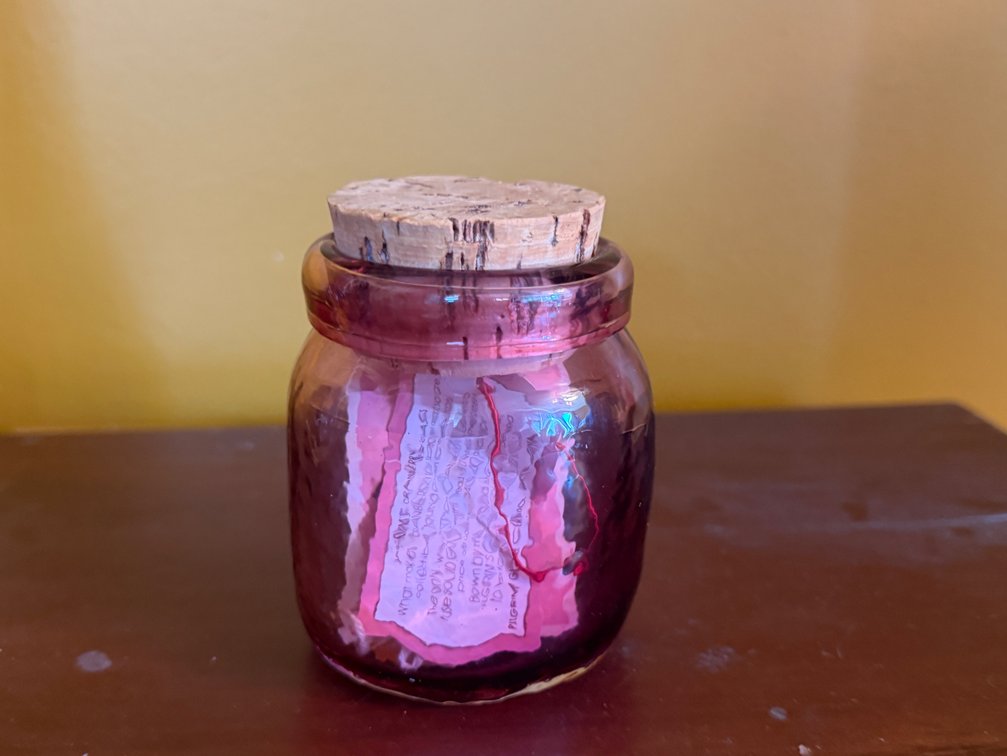 Cranberry Glass Jar and Cased Art Glass Bud Vase