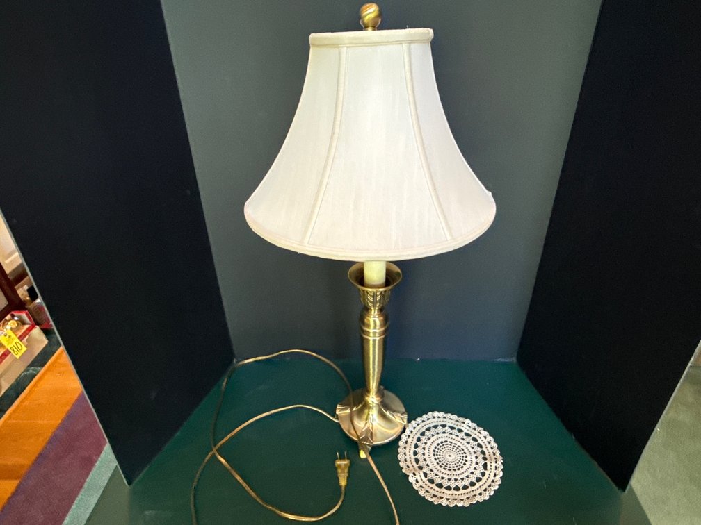 Brass Candlestick Table Lamp