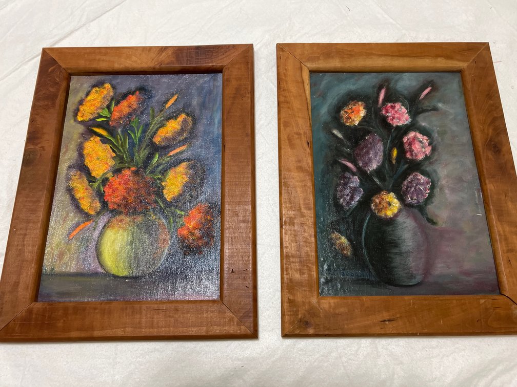 Inez Goodman Framed Floral Still Life Paintings