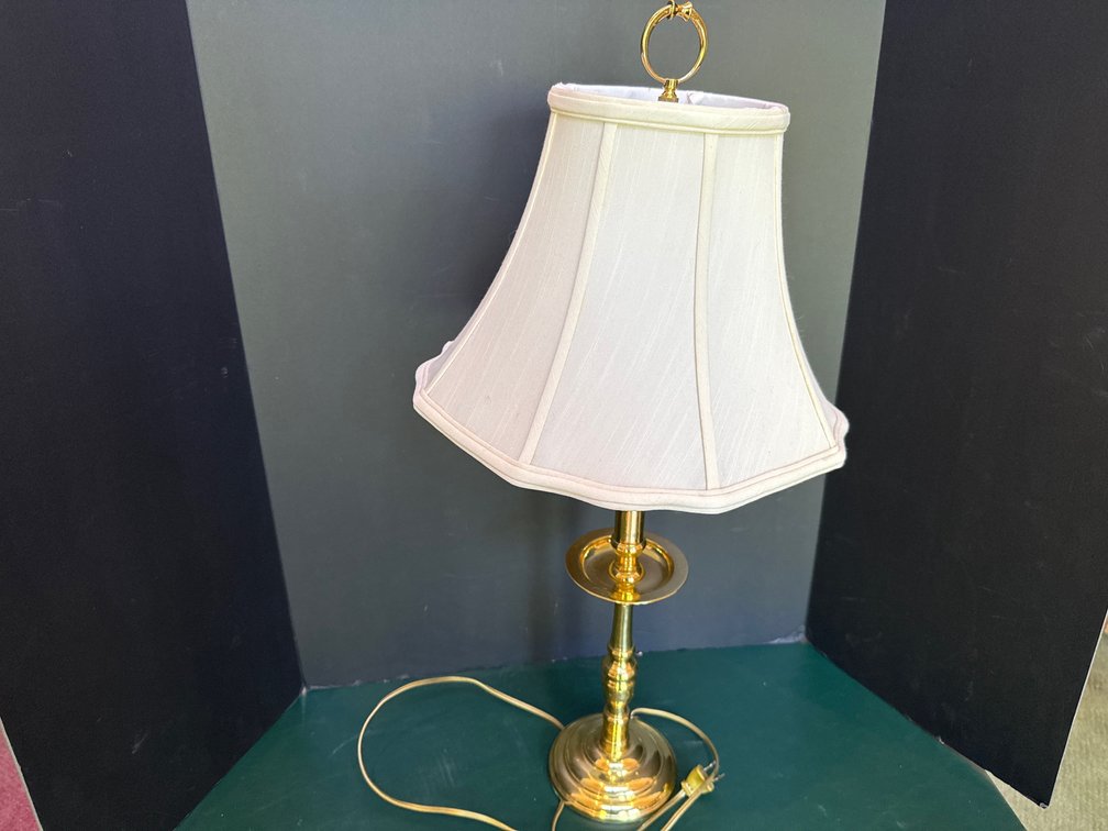 Brass Candlestick Table Lamp