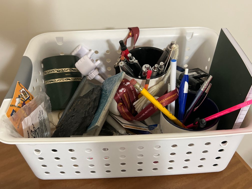 Desk Supplies, Ceramic Mugs, Li-Ion Batteries